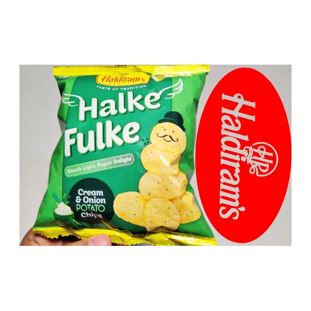 Haldiram Hallke Fulke Salted Cream and Onion Chips 40g Extra
