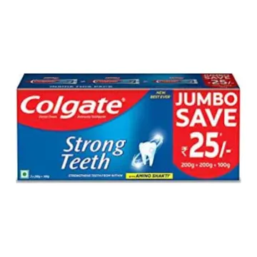 Colgate Strong Teeth Jumbo Save 200g+200g+100g