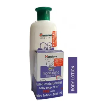 Himalaya Baby Lotion (200ml) & Free Extra Moisturizing Soap 75g