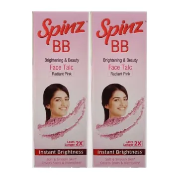 Spinz BB Brightening and Beauty Face Talc Radiant Pink 40g