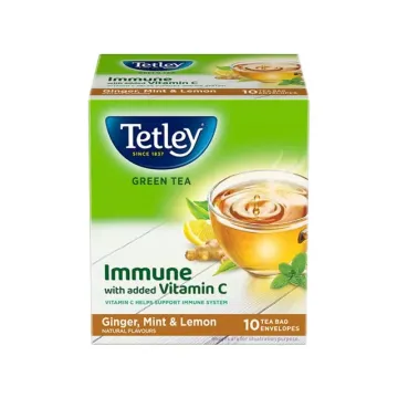 Tetley Green Tea Immune with Added Vitamin C, Ginger, Mint & Lemon, 25 Tea Bags