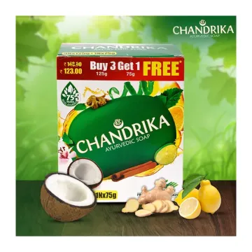 Chandrika Ayurvedic Soap Buy 3 125g Get 1 75g Free