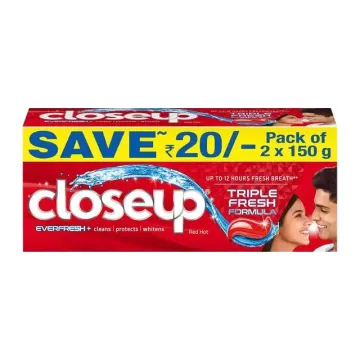 Closeup Forever Fresh Red Hot Gel Toothpaste Value Saver Pack, 3 +150g