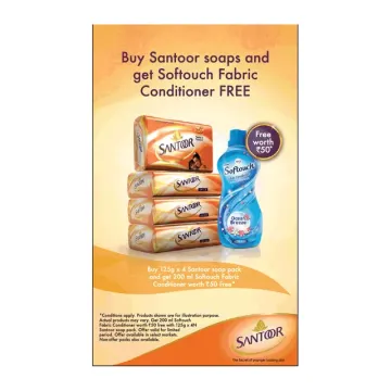 Santoor 4+Softouch 200ml Free