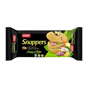 Unibic Snappers Potato Crackers Cream Onion 20Rs