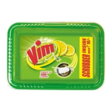 Vim Dishwash Bar Lemon 500g + Free Scrubber