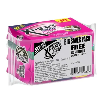 Xpert Soap 390g Big Save Pack Free Scrubber