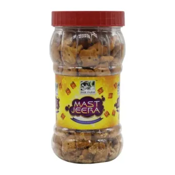 Bisk Farm Mast Jeera - The Spicy Jeera Biscuits, 200 g Bottle